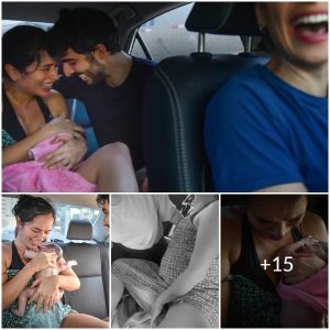Unforgettable Moments: The Inspiring Images of a Woman Giving Birth in Her Car