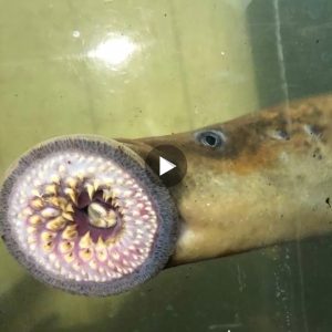 A rare, blood-sucking creature with rows of swirling teeth has been found on Netherlands (Video)