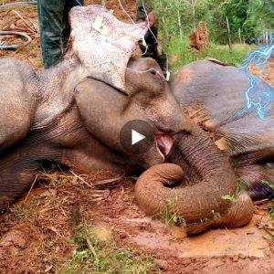 The elephant who was electrocuted had a lucky eѕсарe and was treated just in time to save his life (Video)